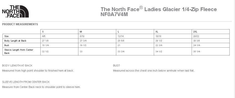 North Face Ladies ¼ Zip Fleece