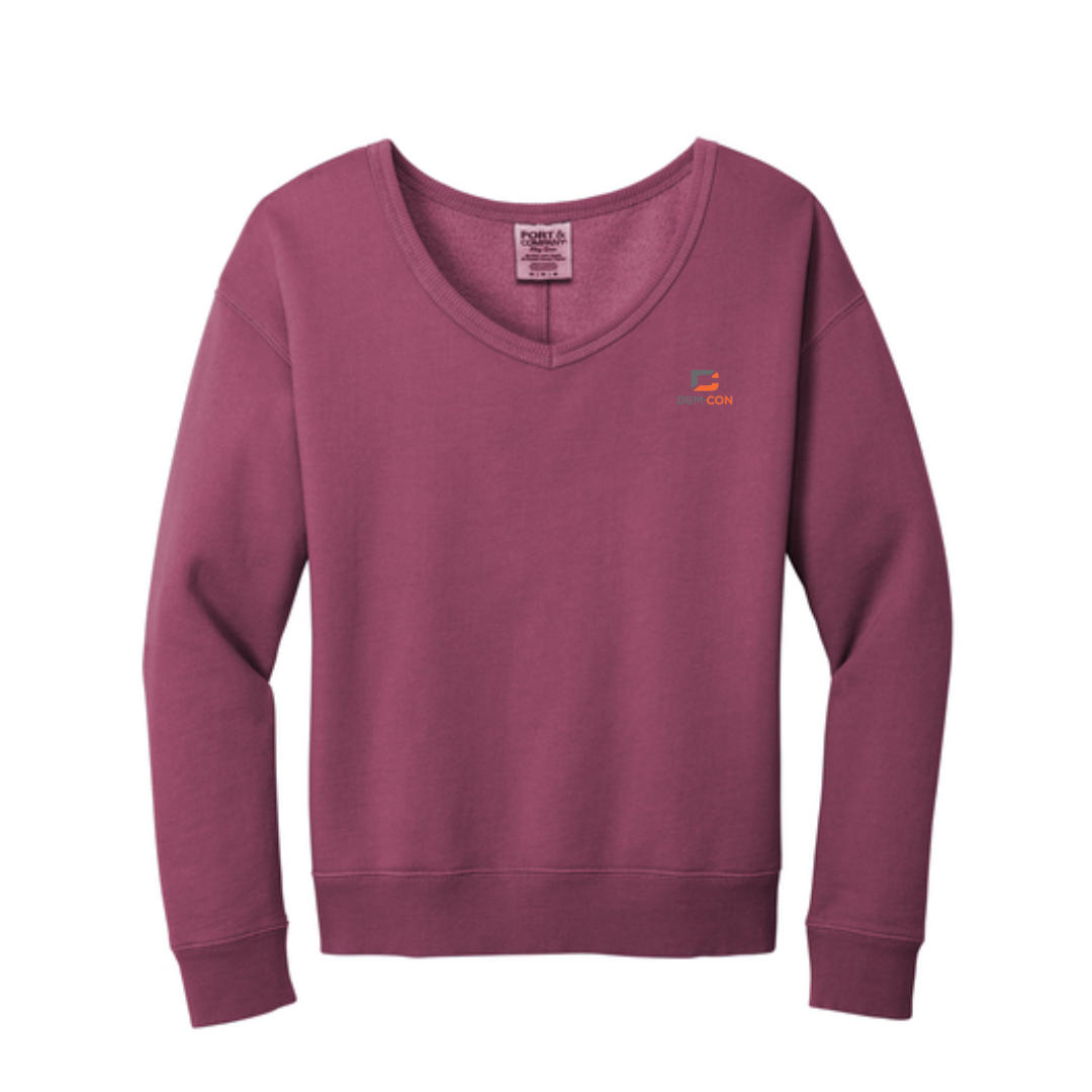 Women’s Beach Washed V-Neck Sweatshirt