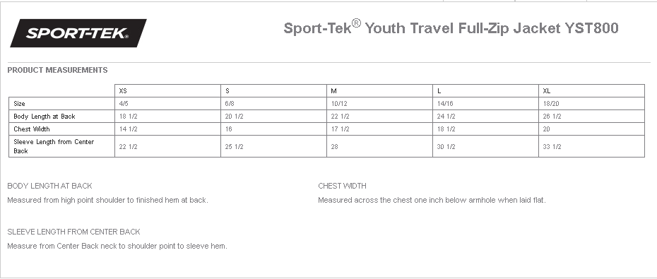 Youth Travel Full Zip Jacket