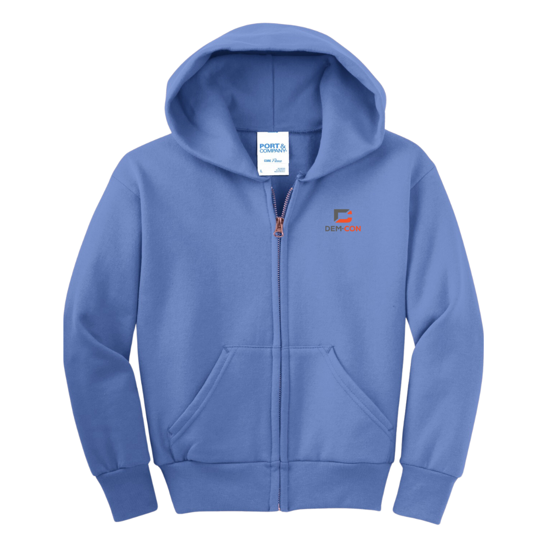Youth Full Zip Hooded Sweatshirt