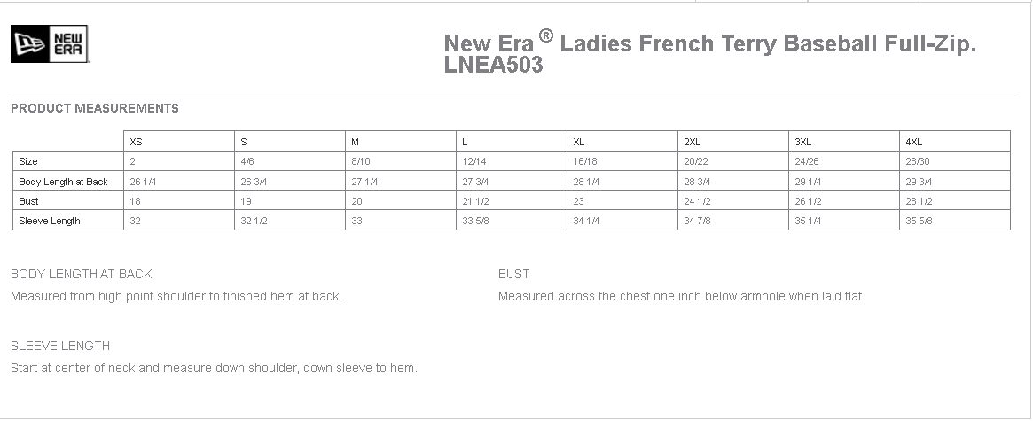 New Era Ladies Baseball Full Zip