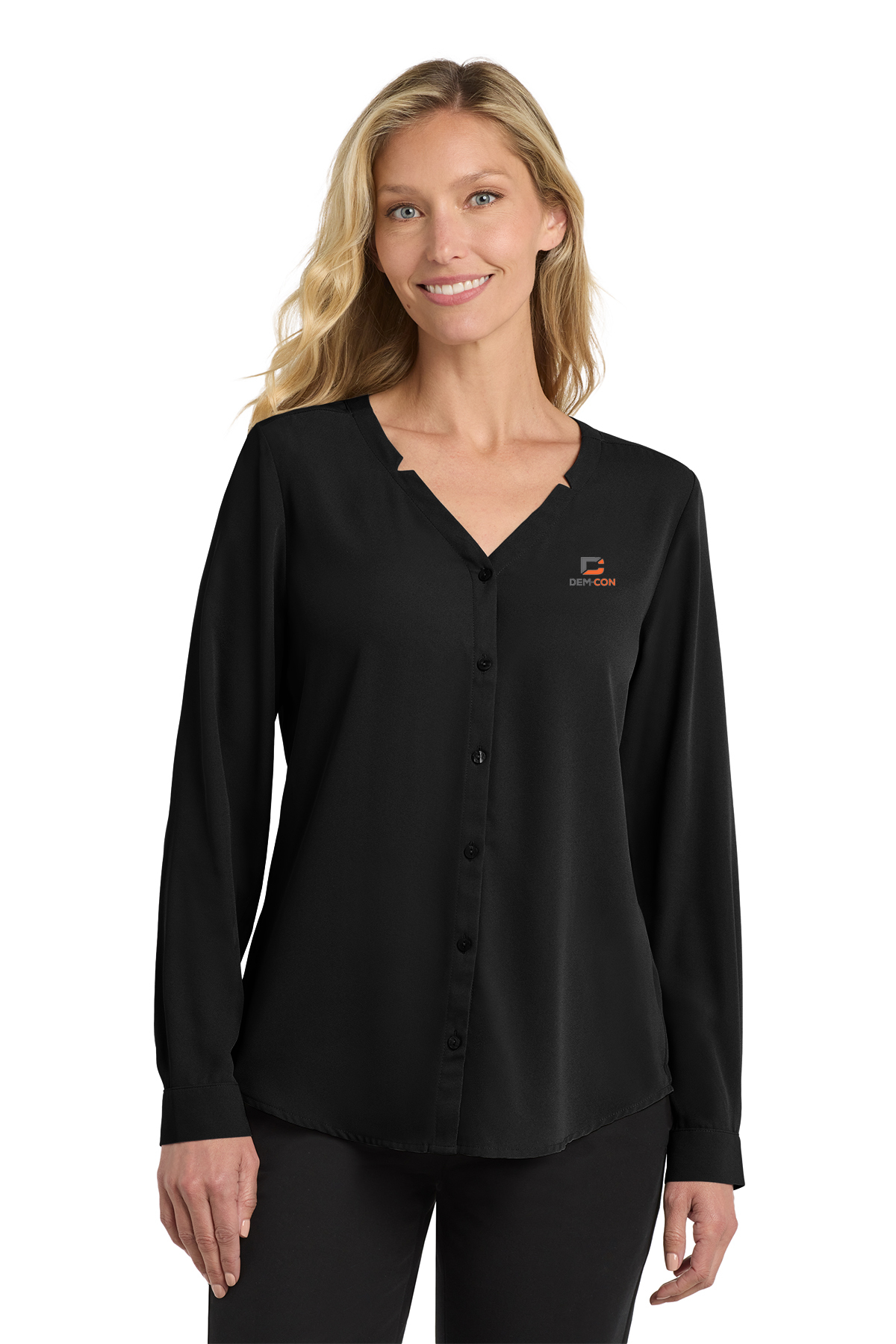 Women’s Long Sleeve Button Front Blouse