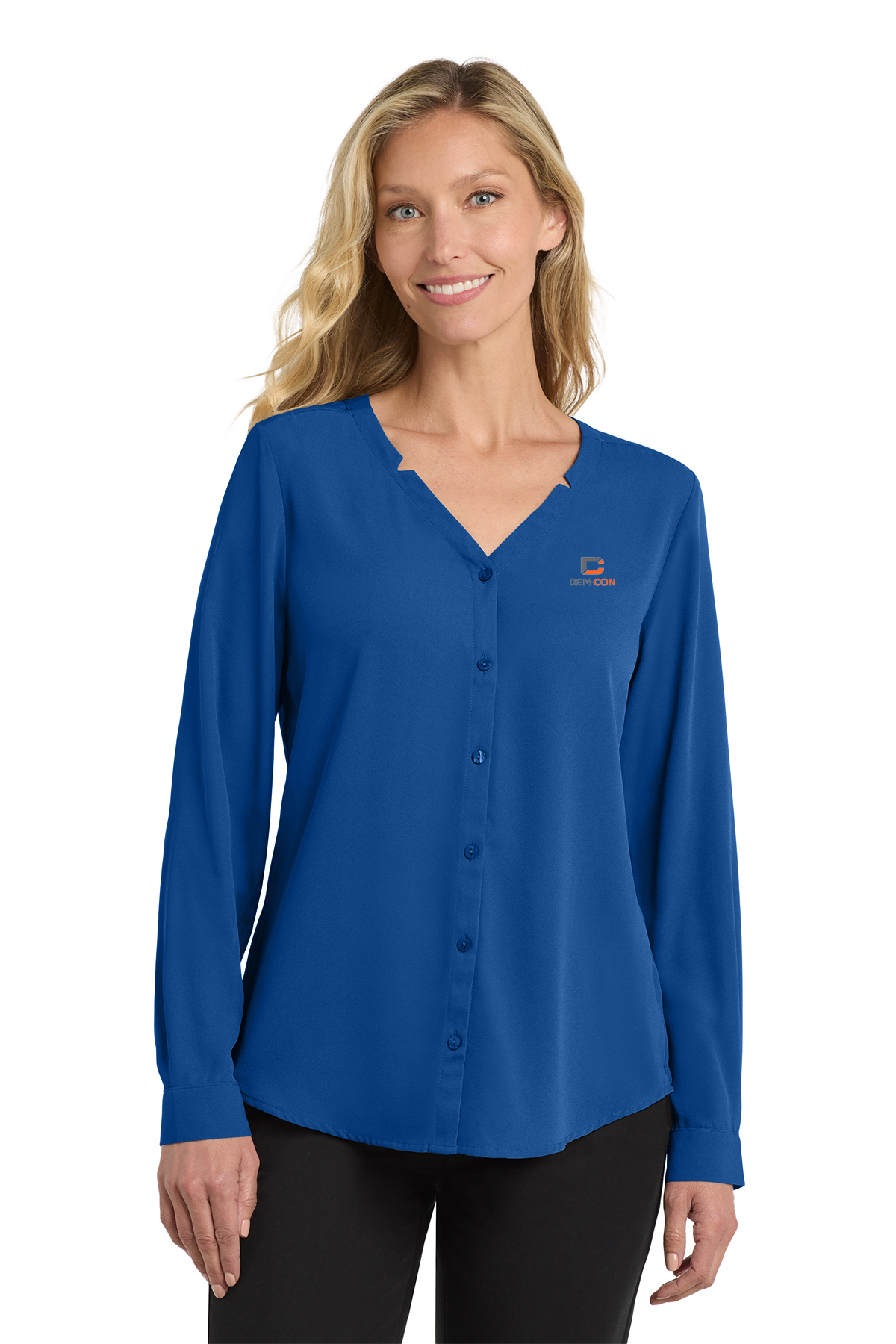Women’s Long Sleeve Button Front Blouse