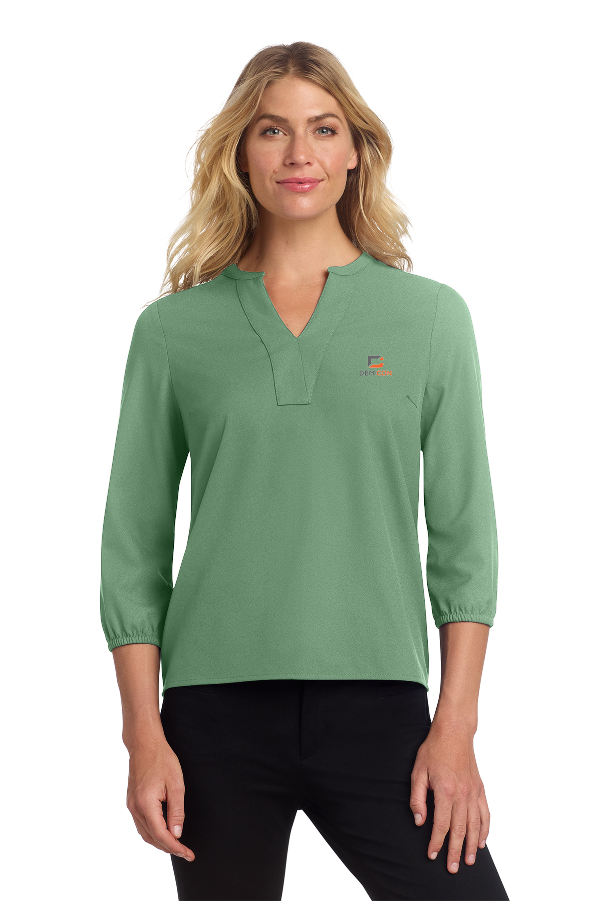 Mercer + Mettle  Stretch Crepe ¾ Sleeve Blouse
