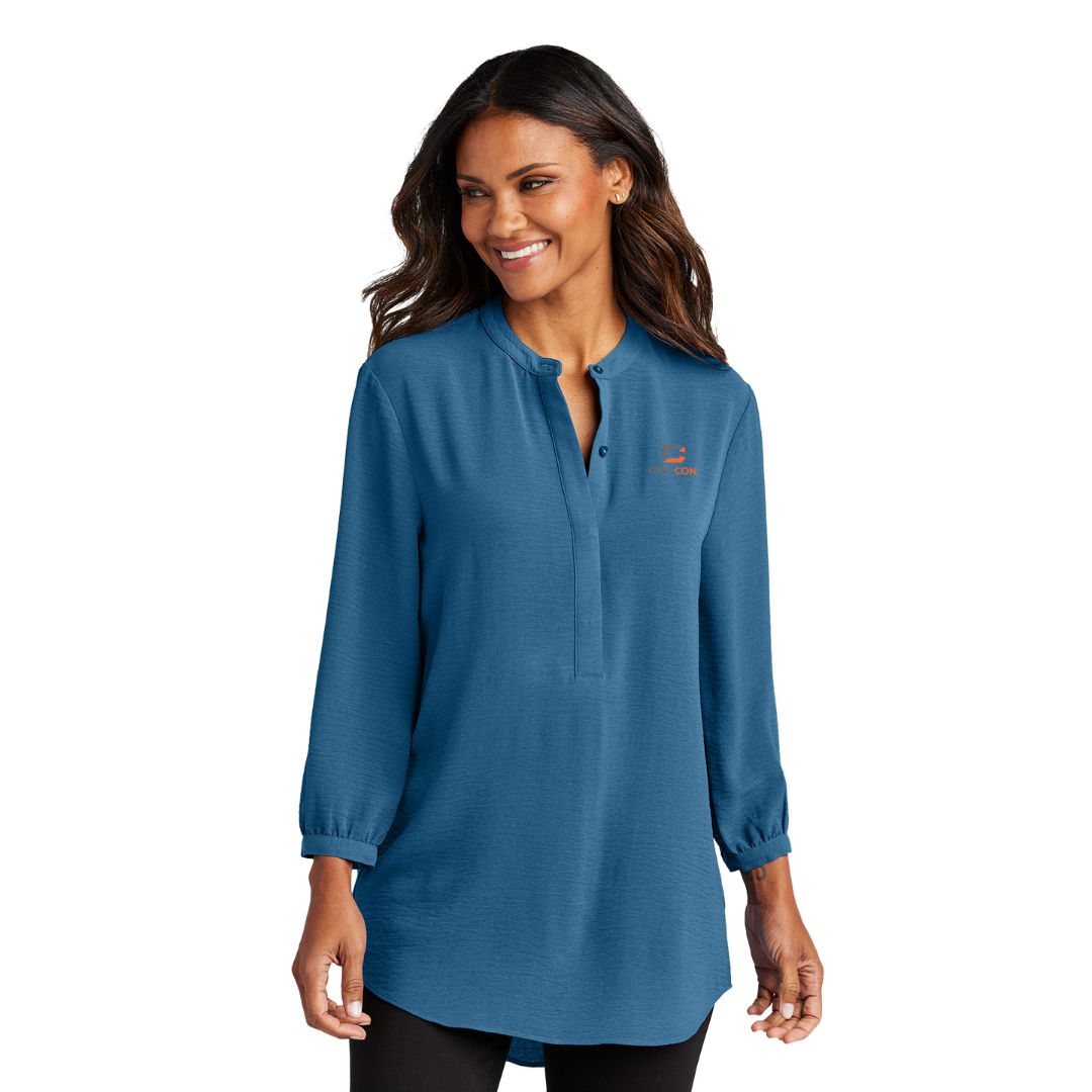 Women’s ¾ Sleeve Textured Crepe Tunic