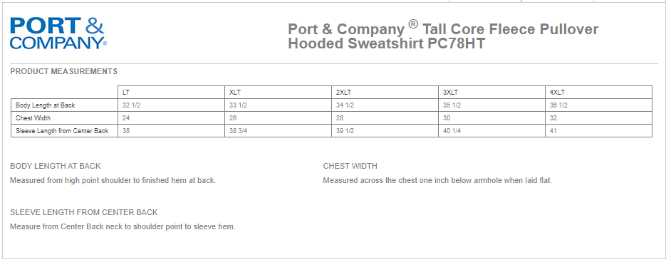 Tall Hooded Sweatshirt