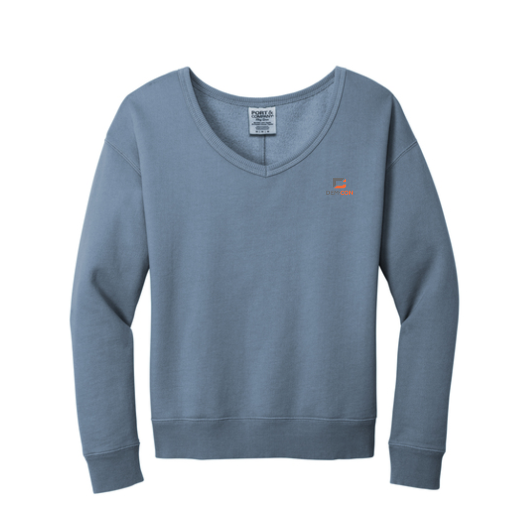 Women’s Beach Washed V-Neck Sweatshirt