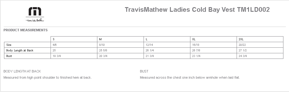 TravisMathew Ladies Cold Bay Vest